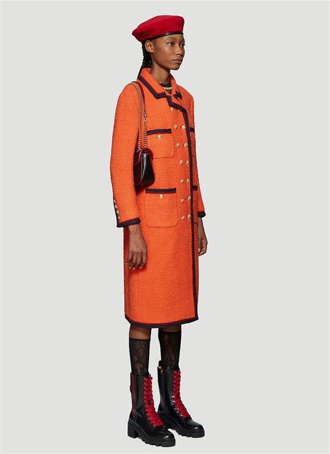 Gucci orange fur coat